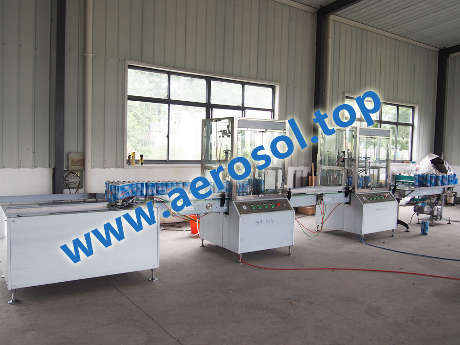 venezuela---Aerosol filling and sealing machine for air freshener, pesticide and paint