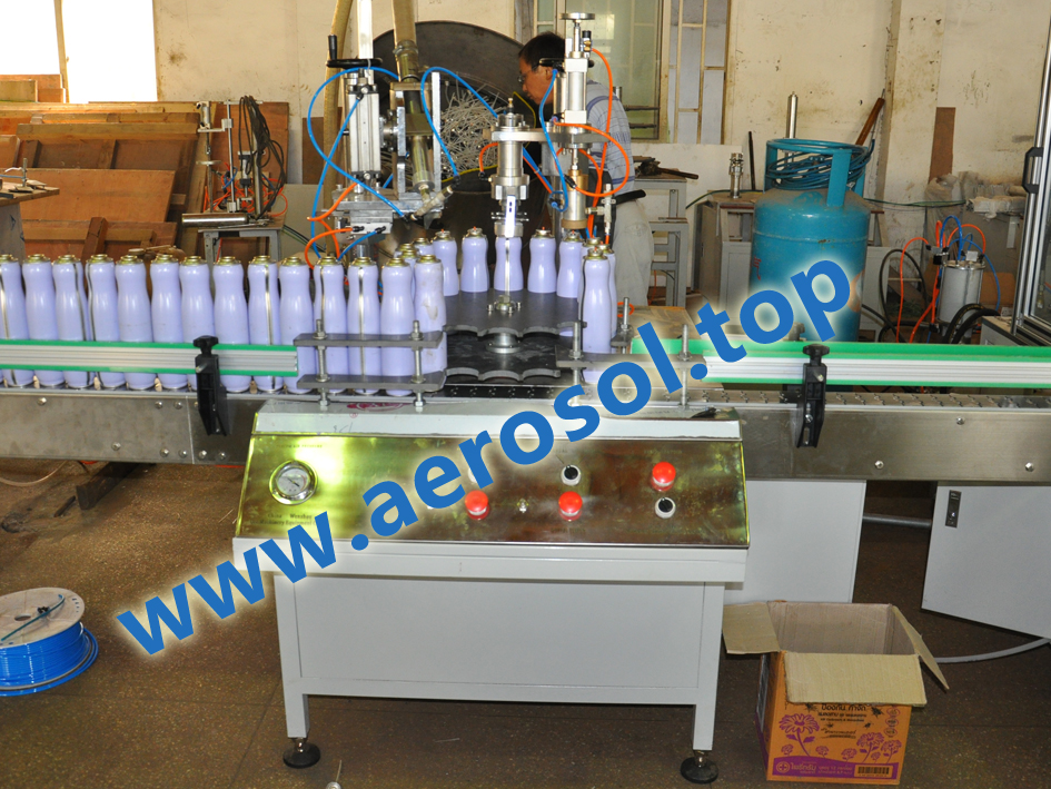 High Effective Air Conditioner Cleaner Spray Car automatic aerosol filling machine           CJXH-2800B Fully Automatic Aerosol Filling Production Line     Application   CJXH2800B Fully automatic aerosol filling machine is widely used to fill such products in food, medicine, sanitation, automobile, environmental protection, fire protection and daily necessities, such as hair spray, air cleaning spray, healthcare, insecticides, disinfectants, extinguishing agent, carburetor detergent, spray paint, gas lighter and polyurethane foam and other propellant.       Working process     Can arrange table ----Liquid filling----Valve inserting----Sealing&propellant filling----Water bath tank----Nozzle pressing-Big cap pressing--- Ink printer---Carton sealing machine----Other packing system      
